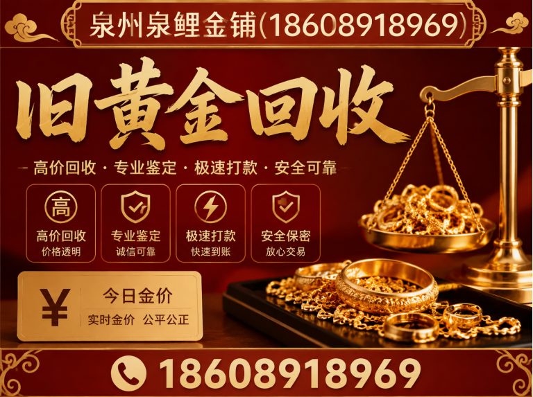泉港区旧黄金回收展示图
